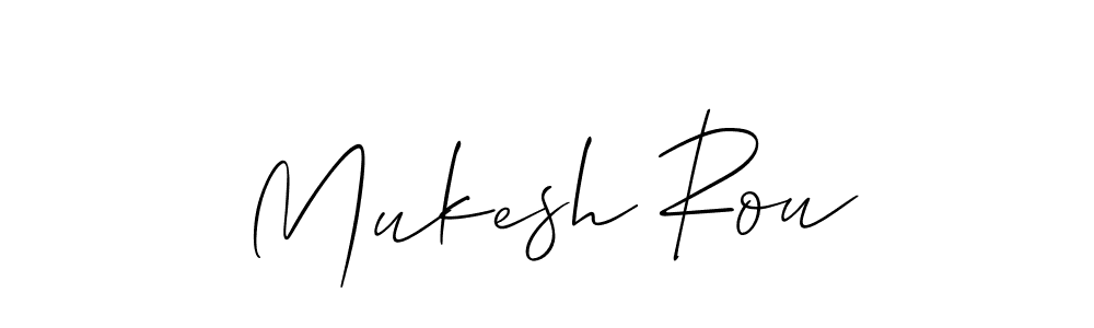Also we have Mukesh Rou name is the best signature style. Create professional handwritten signature collection using Allison_Script autograph style. Mukesh Rou signature style 2 images and pictures png