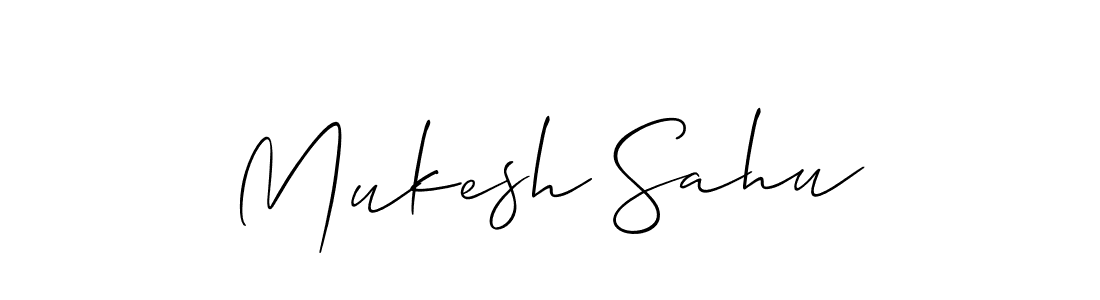 Also we have Mukesh Sahu name is the best signature style. Create professional handwritten signature collection using Allison_Script autograph style. Mukesh Sahu signature style 2 images and pictures png