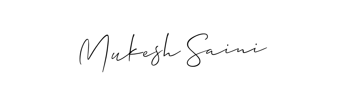 Make a short Mukesh Saini signature style. Manage your documents anywhere anytime using Allison_Script. Create and add eSignatures, submit forms, share and send files easily. Mukesh Saini signature style 2 images and pictures png