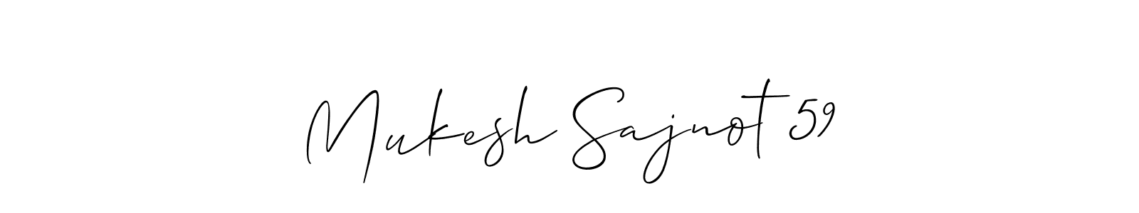 How to Draw Mukesh Sajnot 59 signature style? Allison_Script is a latest design signature styles for name Mukesh Sajnot 59. Mukesh Sajnot 59 signature style 2 images and pictures png