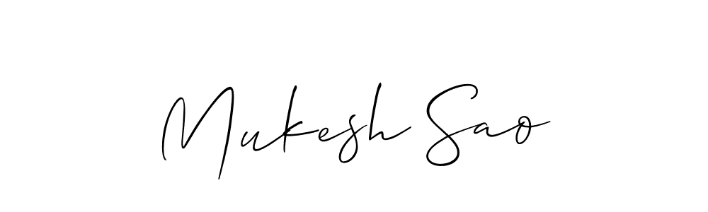 How to Draw Mukesh Sao signature style? Allison_Script is a latest design signature styles for name Mukesh Sao. Mukesh Sao signature style 2 images and pictures png