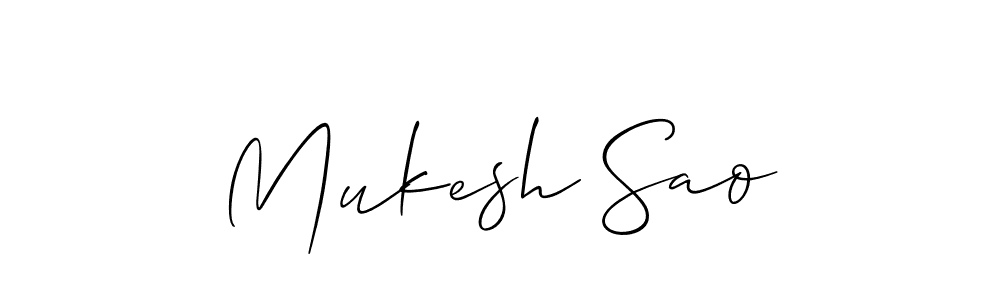 Similarly Allison_Script is the best handwritten signature design. Signature creator online .You can use it as an online autograph creator for name Mukesh Sao. Mukesh Sao signature style 2 images and pictures png