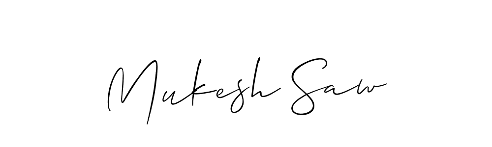 How to make Mukesh Saw name signature. Use Allison_Script style for creating short signs online. This is the latest handwritten sign. Mukesh Saw signature style 2 images and pictures png