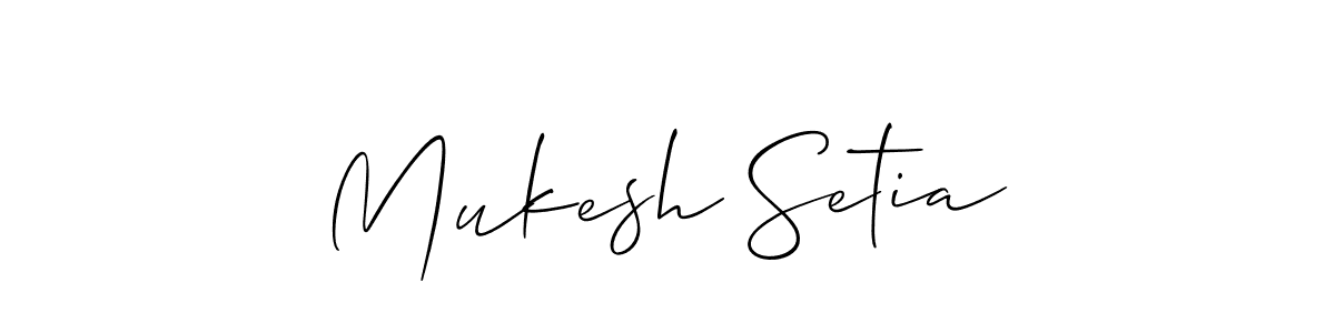 Make a beautiful signature design for name Mukesh Setia. Use this online signature maker to create a handwritten signature for free. Mukesh Setia signature style 2 images and pictures png