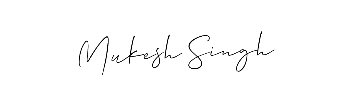 The best way (Allison_Script) to make a short signature is to pick only two or three words in your name. The name Mukesh Singh include a total of six letters. For converting this name. Mukesh Singh signature style 2 images and pictures png