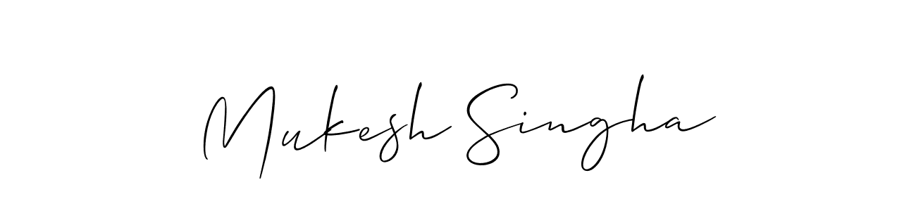 How to make Mukesh Singha signature? Allison_Script is a professional autograph style. Create handwritten signature for Mukesh Singha name. Mukesh Singha signature style 2 images and pictures png