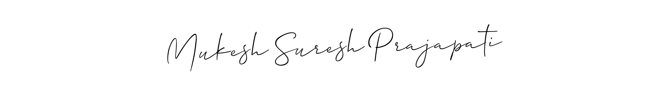 Design your own signature with our free online signature maker. With this signature software, you can create a handwritten (Allison_Script) signature for name Mukesh Suresh Prajapati. Mukesh Suresh Prajapati signature style 2 images and pictures png
