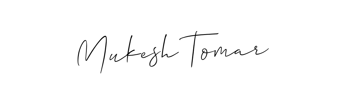 How to Draw Mukesh Tomar signature style? Allison_Script is a latest design signature styles for name Mukesh Tomar. Mukesh Tomar signature style 2 images and pictures png