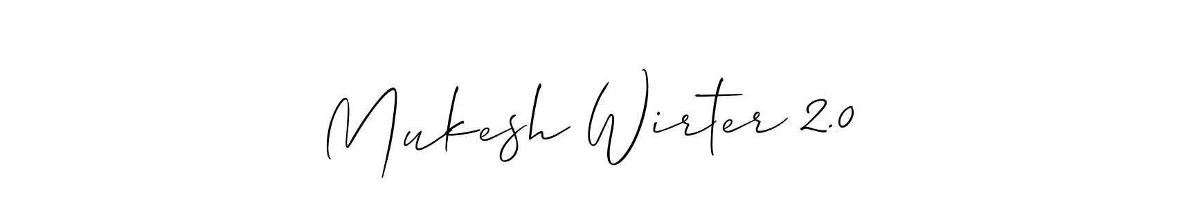 Once you've used our free online signature maker to create your best signature Allison_Script style, it's time to enjoy all of the benefits that Mukesh Wirter 2.0 name signing documents. Mukesh Wirter 2.0 signature style 2 images and pictures png