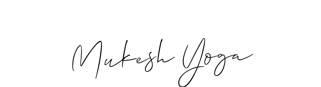Also we have Mukesh Yoga name is the best signature style. Create professional handwritten signature collection using Allison_Script autograph style. Mukesh Yoga signature style 2 images and pictures png