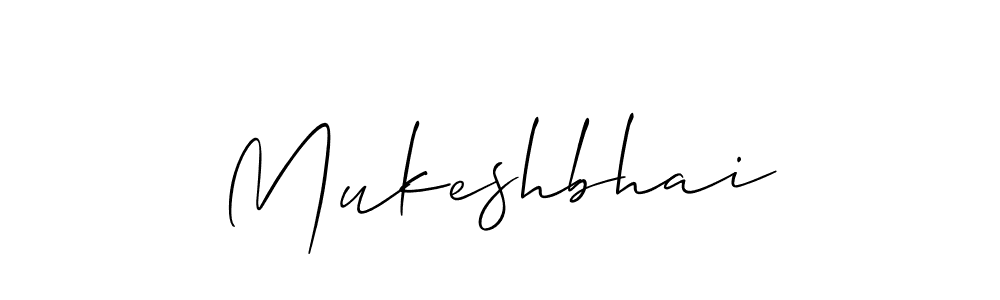 Create a beautiful signature design for name Mukeshbhai. With this signature (Allison_Script) fonts, you can make a handwritten signature for free. Mukeshbhai signature style 2 images and pictures png