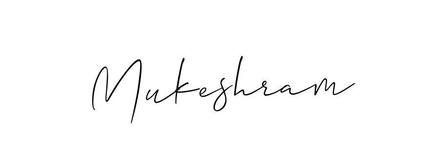 Create a beautiful signature design for name Mukeshram. With this signature (Allison_Script) fonts, you can make a handwritten signature for free. Mukeshram signature style 2 images and pictures png