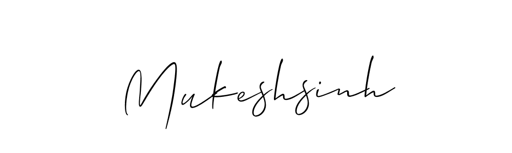 Make a beautiful signature design for name Mukeshsinh. With this signature (Allison_Script) style, you can create a handwritten signature for free. Mukeshsinh signature style 2 images and pictures png