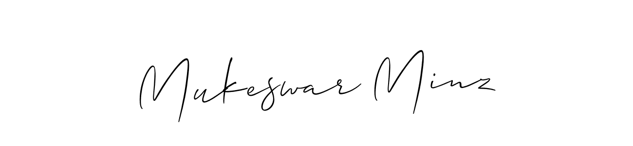 Design your own signature with our free online signature maker. With this signature software, you can create a handwritten (Allison_Script) signature for name Mukeswar Minz. Mukeswar Minz signature style 2 images and pictures png
