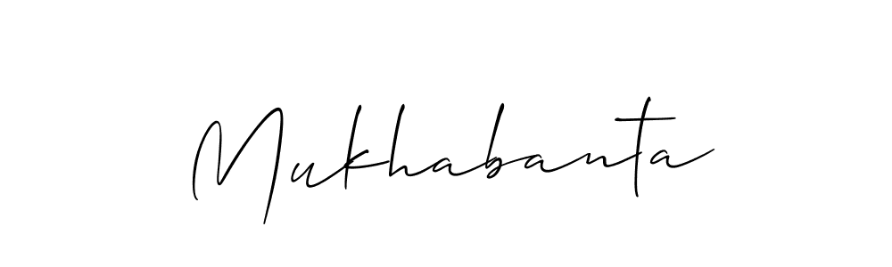 Create a beautiful signature design for name Mukhabanta. With this signature (Allison_Script) fonts, you can make a handwritten signature for free. Mukhabanta signature style 2 images and pictures png