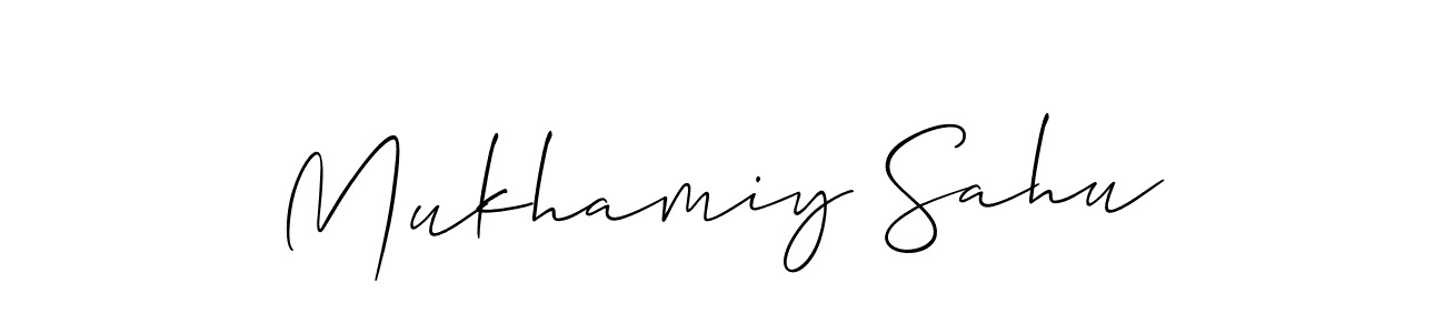 Make a short Mukhamiy Sahu signature style. Manage your documents anywhere anytime using Allison_Script. Create and add eSignatures, submit forms, share and send files easily. Mukhamiy Sahu signature style 2 images and pictures png