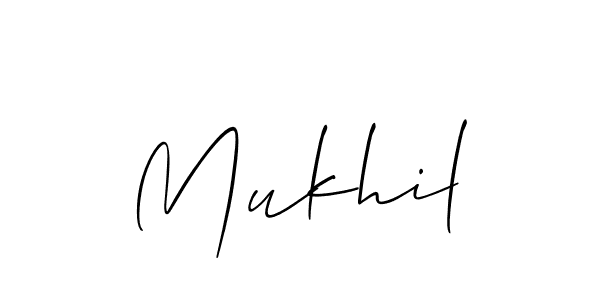 How to make Mukhil name signature. Use Allison_Script style for creating short signs online. This is the latest handwritten sign. Mukhil signature style 2 images and pictures png