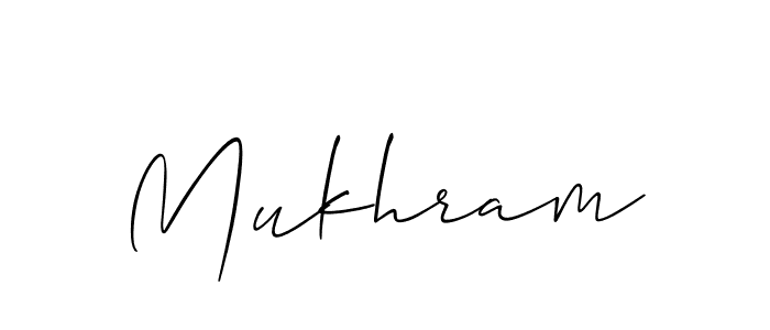 Best and Professional Signature Style for Mukhram. Allison_Script Best Signature Style Collection. Mukhram signature style 2 images and pictures png