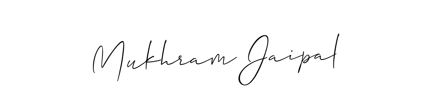 Make a beautiful signature design for name Mukhram Jaipal. With this signature (Allison_Script) style, you can create a handwritten signature for free. Mukhram Jaipal signature style 2 images and pictures png
