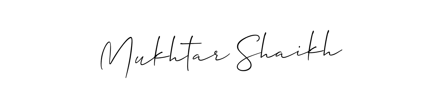 Use a signature maker to create a handwritten signature online. With this signature software, you can design (Allison_Script) your own signature for name Mukhtar Shaikh. Mukhtar Shaikh signature style 2 images and pictures png