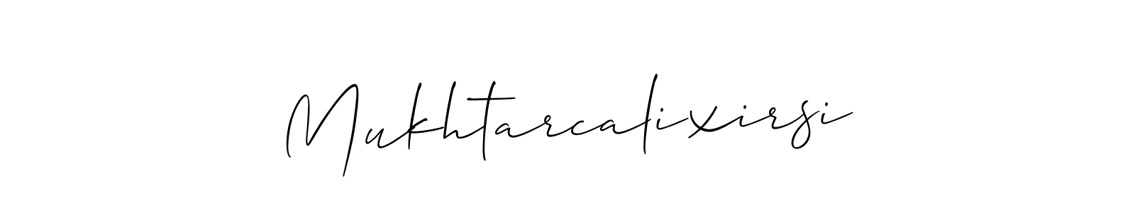 Make a beautiful signature design for name Mukhtarcalixirsi. With this signature (Allison_Script) style, you can create a handwritten signature for free. Mukhtarcalixirsi signature style 2 images and pictures png