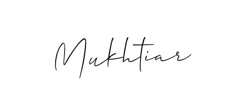 How to make Mukhtiar name signature. Use Allison_Script style for creating short signs online. This is the latest handwritten sign. Mukhtiar signature style 2 images and pictures png
