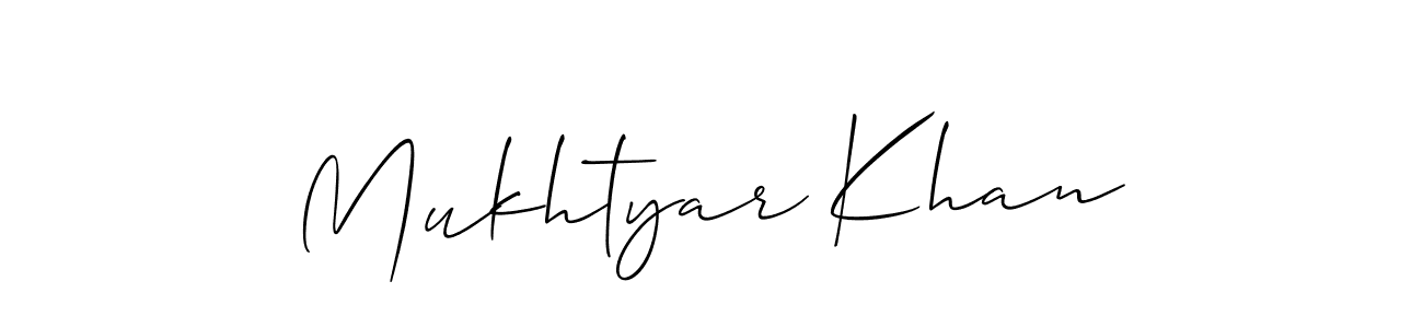 if you are searching for the best signature style for your name Mukhtyar Khan. so please give up your signature search. here we have designed multiple signature styles  using Allison_Script. Mukhtyar Khan signature style 2 images and pictures png