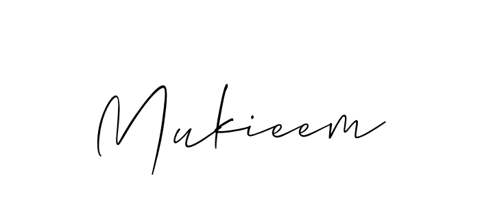 How to Draw Mukieem signature style? Allison_Script is a latest design signature styles for name Mukieem. Mukieem signature style 2 images and pictures png