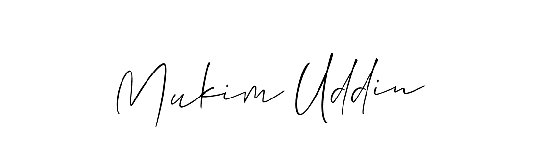 Make a beautiful signature design for name Mukim Uddin. With this signature (Allison_Script) style, you can create a handwritten signature for free. Mukim Uddin signature style 2 images and pictures png