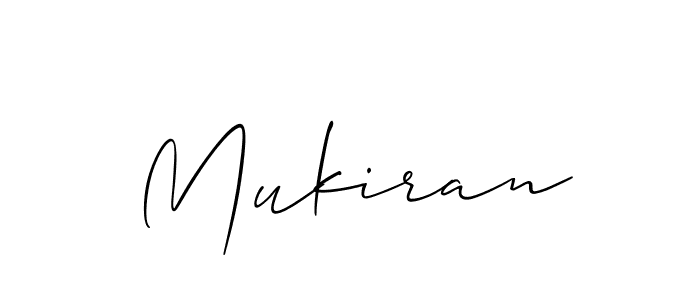 It looks lik you need a new signature style for name Mukiran. Design unique handwritten (Allison_Script) signature with our free signature maker in just a few clicks. Mukiran signature style 2 images and pictures png