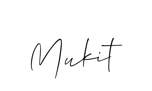 Design your own signature with our free online signature maker. With this signature software, you can create a handwritten (Allison_Script) signature for name Mukit. Mukit signature style 2 images and pictures png