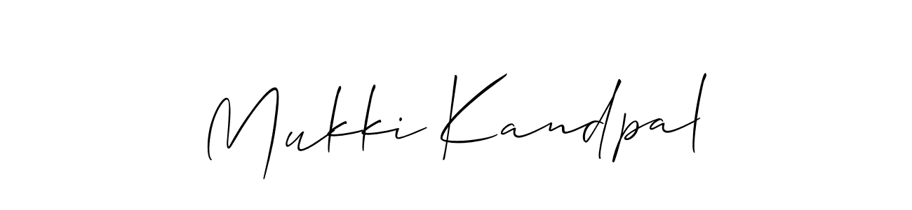 Design your own signature with our free online signature maker. With this signature software, you can create a handwritten (Allison_Script) signature for name Mukki Kandpal. Mukki Kandpal signature style 2 images and pictures png