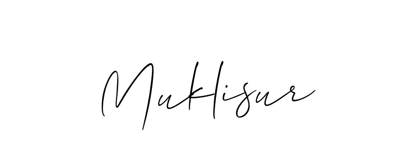 Once you've used our free online signature maker to create your best signature Allison_Script style, it's time to enjoy all of the benefits that Muklisur name signing documents. Muklisur signature style 2 images and pictures png
