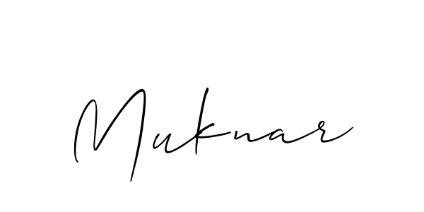 The best way (Allison_Script) to make a short signature is to pick only two or three words in your name. The name Muknar include a total of six letters. For converting this name. Muknar signature style 2 images and pictures png
