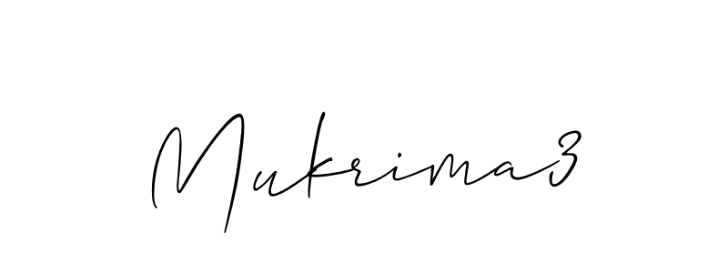 Mukrima3 stylish signature style. Best Handwritten Sign (Allison_Script) for my name. Handwritten Signature Collection Ideas for my name Mukrima3. Mukrima3 signature style 2 images and pictures png