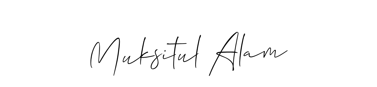 Make a short Muksitul Alam signature style. Manage your documents anywhere anytime using Allison_Script. Create and add eSignatures, submit forms, share and send files easily. Muksitul Alam signature style 2 images and pictures png