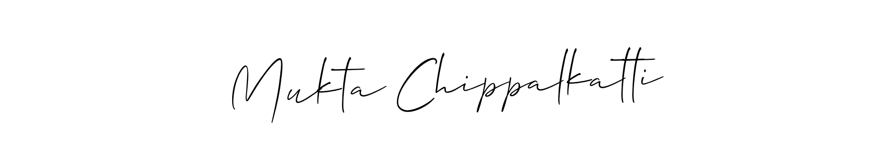 Design your own signature with our free online signature maker. With this signature software, you can create a handwritten (Allison_Script) signature for name Mukta Chippalkatti. Mukta Chippalkatti signature style 2 images and pictures png