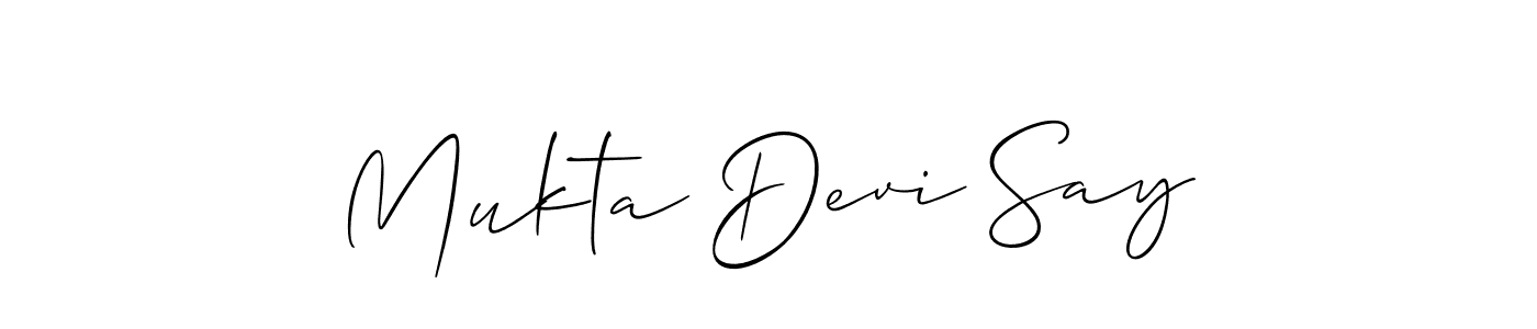 Make a beautiful signature design for name Mukta Devi Say. Use this online signature maker to create a handwritten signature for free. Mukta Devi Say signature style 2 images and pictures png