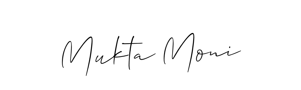 You should practise on your own different ways (Allison_Script) to write your name (Mukta Moni) in signature. don't let someone else do it for you. Mukta Moni signature style 2 images and pictures png