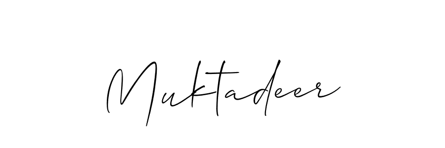 How to make Muktadeer name signature. Use Allison_Script style for creating short signs online. This is the latest handwritten sign. Muktadeer signature style 2 images and pictures png