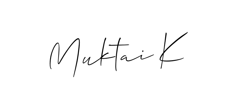 Check out images of Autograph of Muktai K name. Actor Muktai K Signature Style. Allison_Script is a professional sign style online. Muktai K signature style 2 images and pictures png