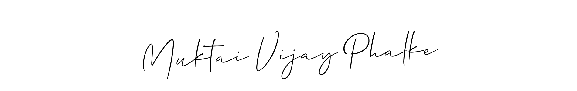 Check out images of Autograph of Muktai Vijay Phalke name. Actor Muktai Vijay Phalke Signature Style. Allison_Script is a professional sign style online. Muktai Vijay Phalke signature style 2 images and pictures png