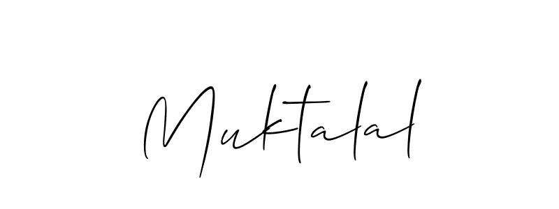 Use a signature maker to create a handwritten signature online. With this signature software, you can design (Allison_Script) your own signature for name Muktalal. Muktalal signature style 2 images and pictures png
