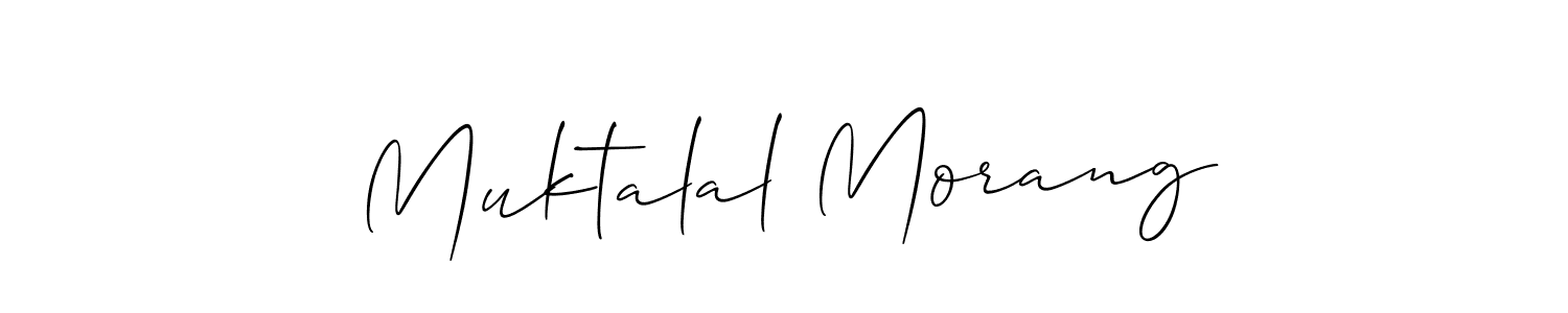 How to Draw Muktalal Morang signature style? Allison_Script is a latest design signature styles for name Muktalal Morang. Muktalal Morang signature style 2 images and pictures png