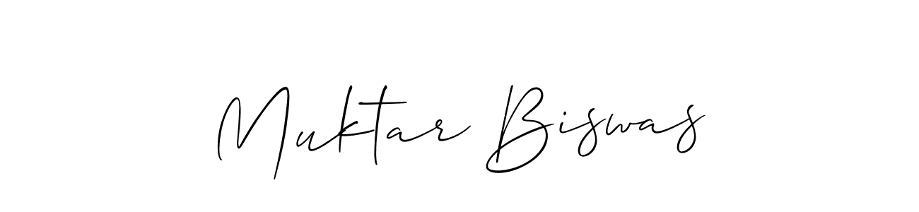 Make a beautiful signature design for name Muktar Biswas. With this signature (Allison_Script) style, you can create a handwritten signature for free. Muktar Biswas signature style 2 images and pictures png