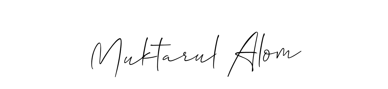It looks lik you need a new signature style for name Muktarul Alom. Design unique handwritten (Allison_Script) signature with our free signature maker in just a few clicks. Muktarul Alom signature style 2 images and pictures png