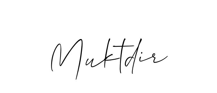 It looks lik you need a new signature style for name Muktdir. Design unique handwritten (Allison_Script) signature with our free signature maker in just a few clicks. Muktdir signature style 2 images and pictures png