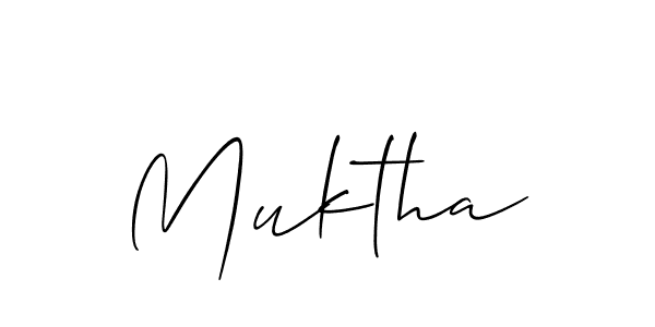 Best and Professional Signature Style for Muktha. Allison_Script Best Signature Style Collection. Muktha signature style 2 images and pictures png