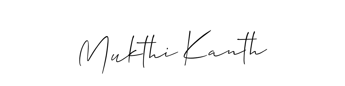It looks lik you need a new signature style for name Mukthi Kanth. Design unique handwritten (Allison_Script) signature with our free signature maker in just a few clicks. Mukthi Kanth signature style 2 images and pictures png