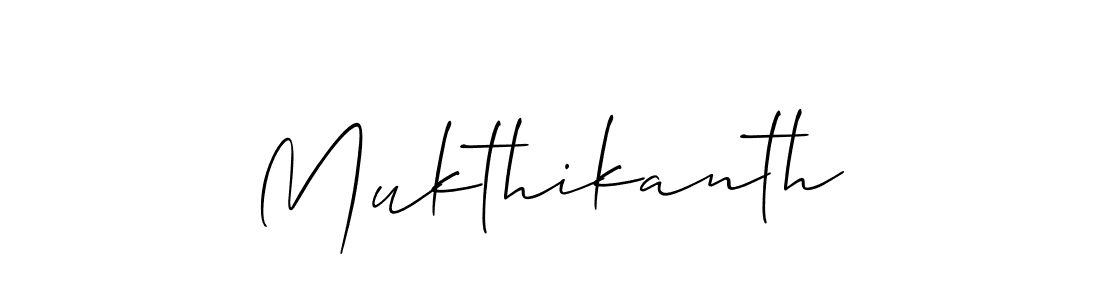 Use a signature maker to create a handwritten signature online. With this signature software, you can design (Allison_Script) your own signature for name Mukthikanth. Mukthikanth signature style 2 images and pictures png